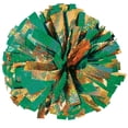 thumbnail image 1 of 2-Color Holographic Mix Youth Cheer Pom - Kelly/Gold, 1 of 1