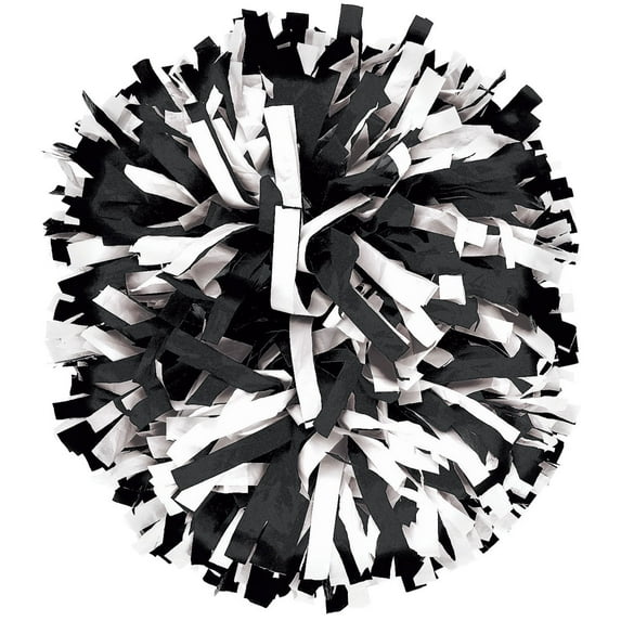 2 Color Plastic Instock Cheerleading Pom   Black