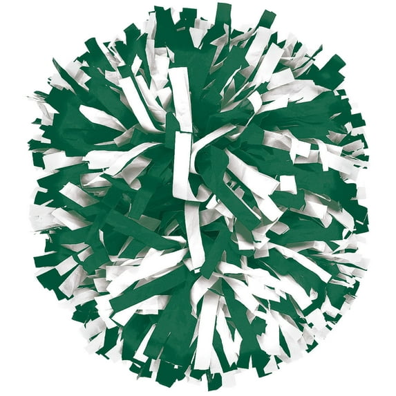 2 Color Plastic Instock Cheerleading Pom Forest Grn