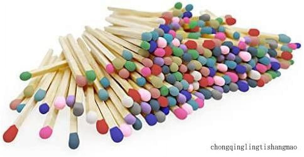 2 Colorful Matches With Strikers, 200 Rainbow Small Safety Matchsticks  With Striking Pads By, Great For Gifts & Candle Lovers