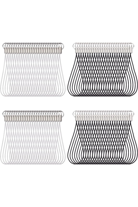 2 Colors 100PCS Strap Charm Cords Cell one Keychain Lanyard Strap Keychain String Loop Tone Split Ring Cords Polyester Split Ring String Lariat Charm Cord for DIY Decorations Supplies