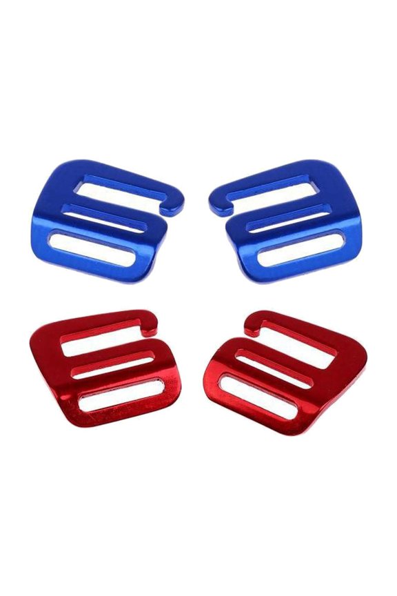 2 Colors 25mm Webbing Buckles Aluminium G Hook for Backpack Luggage Hardware Blue and Red