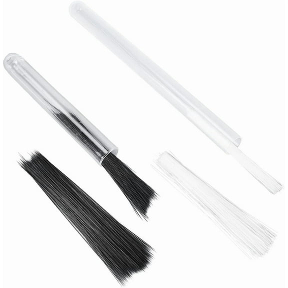 2 Colors 500Pcs Cat Whiskers Simulated Animal Whiskers 3 inch Plastic Craft Whiskers Long Simulated White Black Animal Whiskers for Crafts Needle Felting DIY Accessories