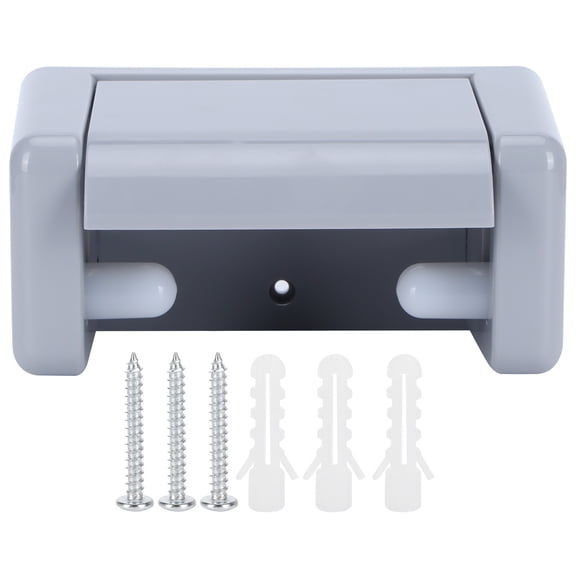 2 Colors Paper Towel Holder ABS Wall Mounted Waterproof Roll Paper Rack for Bathroom Kitchen Toilet (6.5x3.9x3.3in) [grey]