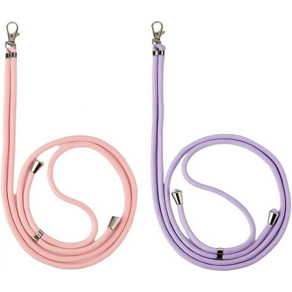 2 Colors Phone Lanyards with Plastic Phone Tether Tab Hands-free Crossbody Cell Phone Straps Secure Adjustable Neck Phone Strap for Enhanced Security Adjustable Neck Phone Strap colorful