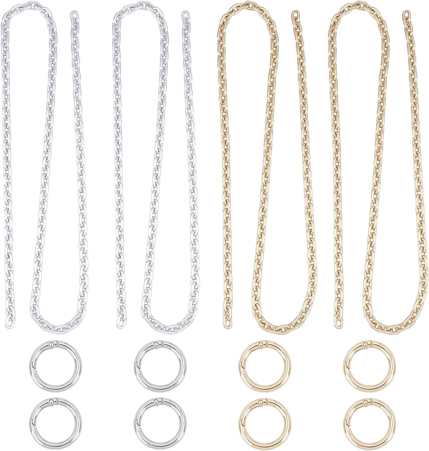 2 Colors Plastic Link Chain Curb Chain Links 4 Strands Spray Painted ...