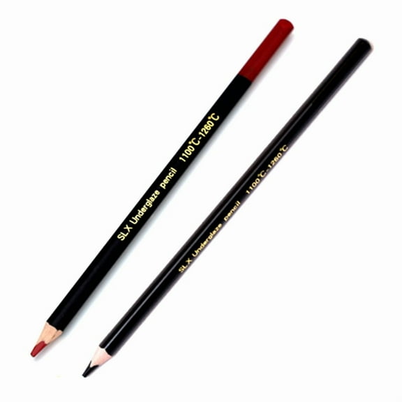 2 Colors Underglaze Pencils Ceramic Glaze Pen Pencil Glaze Tools for Pottery Ceramic Art DIY Pencil Decorative,2 * Underglaze Pencil (Ink/Vermilion),Black