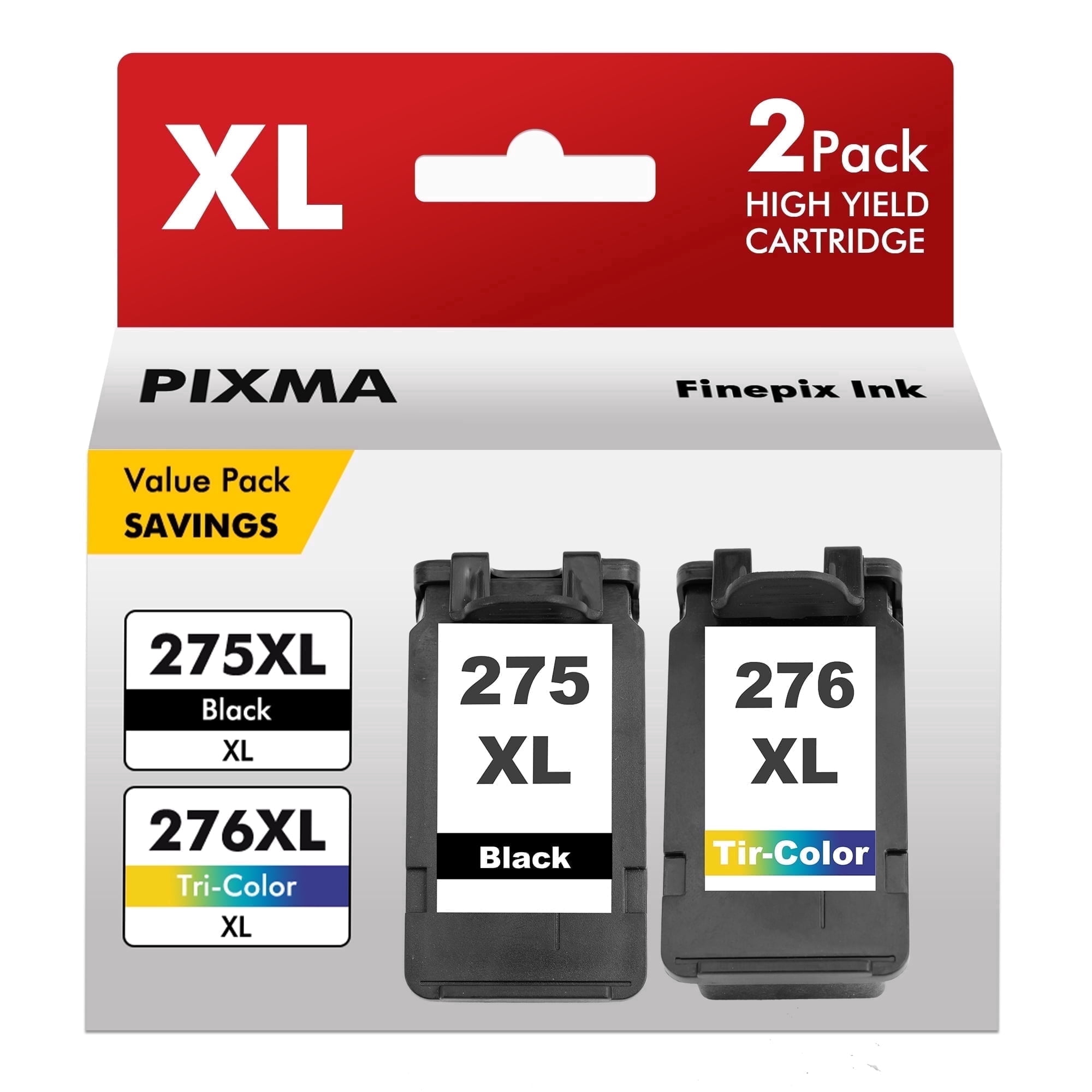 2 Combo Pack PG 275XL Ink Cartridge for Canon ink 275 and 276 for PG275 and CL276 Canon Printer Ink for Canon PIXMA TS3522 TS3520 TR4700 Printer
