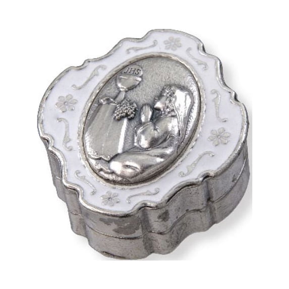 2" Communion Chalice Epoxied Metal Rosary Box