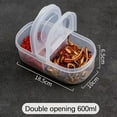 thumbnail image 1 of 2 Compartment Food Storage Containers for Refrigerator, Clear Plastic Kitchen Pantry Airtight Food Storage Containers, Home Storage Jars with Lids, 1 of 9