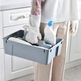 thumbnail image 1 of 2-Compartment Plastic Cleaning Caddy Basket – Stackable Large Commercial Quality Plastic Tool Organizer Bucket with Handle, Gray, 1 of 8