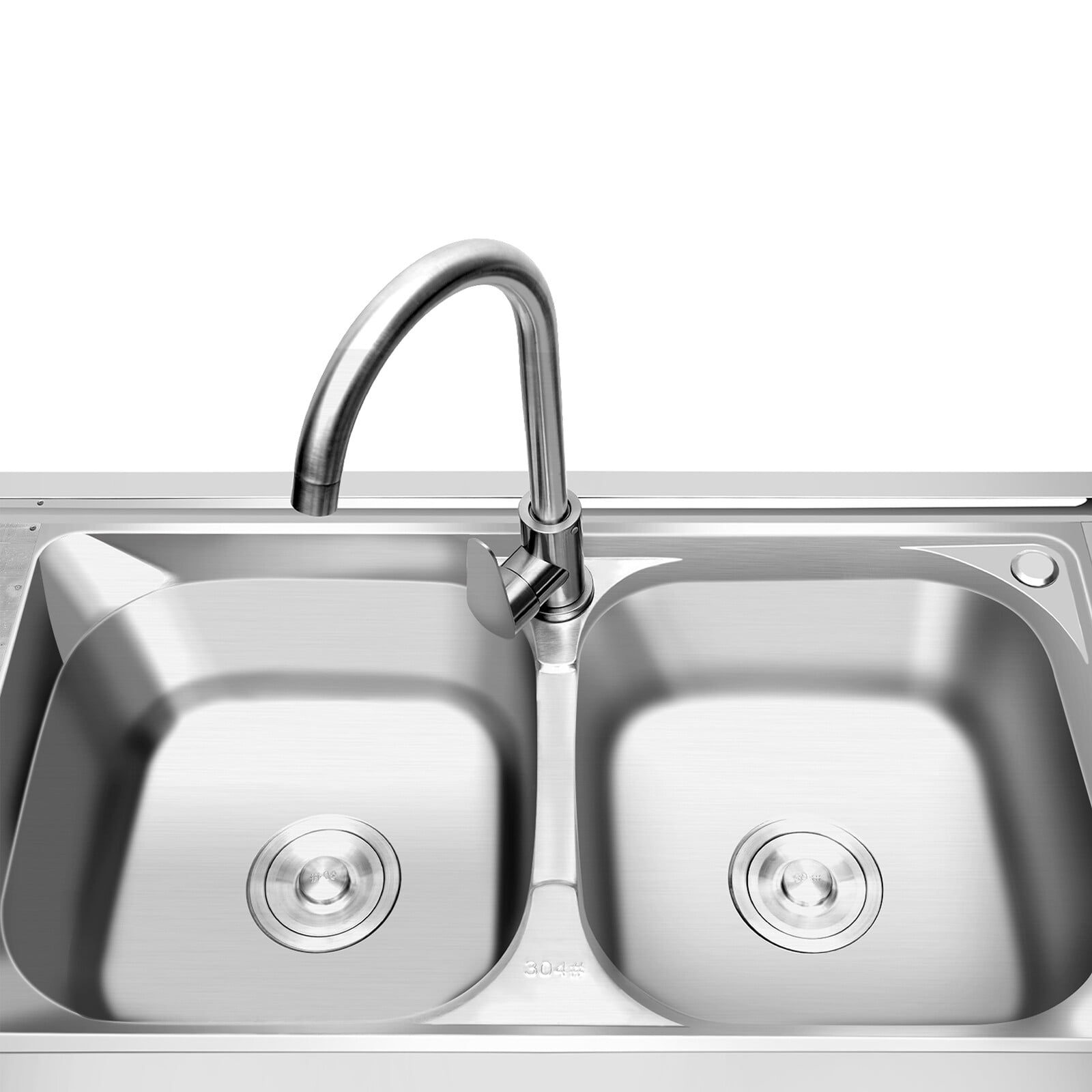 2 Compartment + Prep Table Stainless Steel Commercial Sink Kitchen Utility Sink