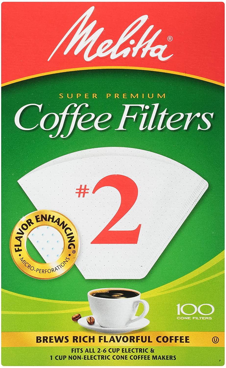 2 Cone Coffee Filters, White, 100 Count - Packaging May Vary - Walmart.com