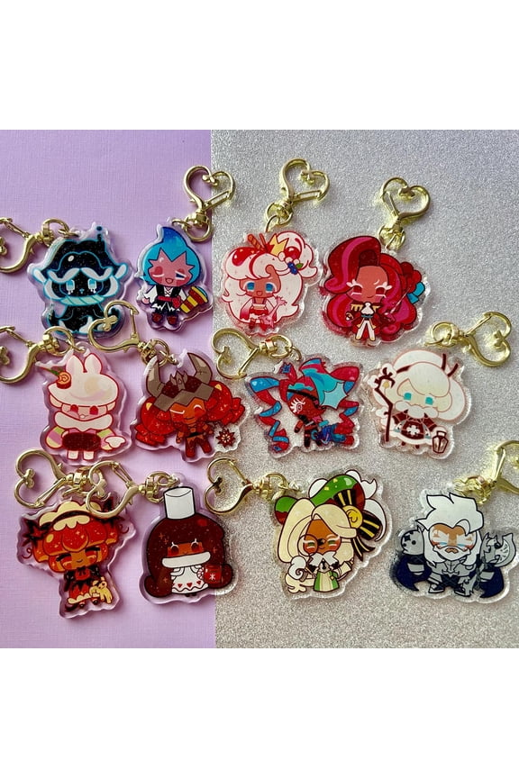 2 Cookie Run Kingdom Vol 5 Character Keychains Double Sided Glitter Epoxy" (1 keychain)