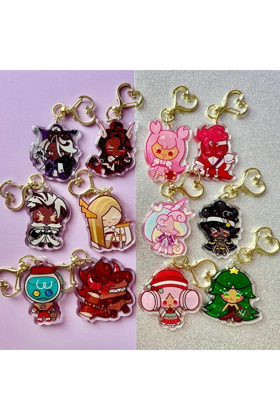 2 Cookie Run Kingdom Vol 6 Character Keychains Double Sided Glitter Epoxy" (1 keychain)