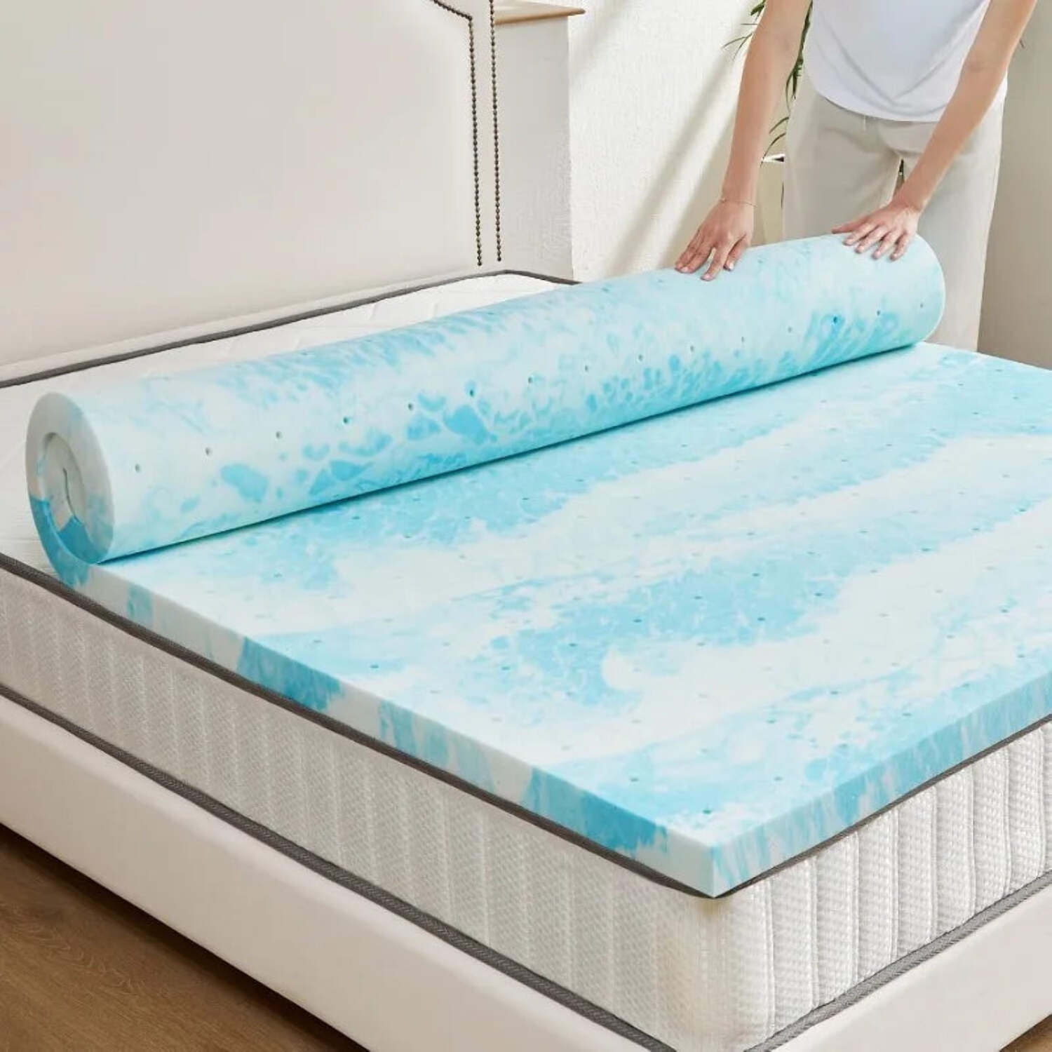 2" Cooling Gel Memory Foam Twin Mattress Topper