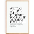thumbnail image 1 of 2 Corinthians 10:5 Scripture Wall Art, Christian Faith Quote Decor, Minimalist Typography Poster, Inspirational Religious Home Decor, Prayer Room Gift for Believers Church (Unframed) (9x11), 1 of 3