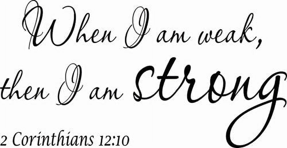 2 Corinthians 1210 V2 Bible Verse Vinyl Wall Decal by Scripture Wall