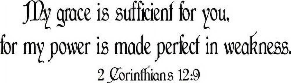 2 Corinthians 12:9, Bible Verse Vinyl Wall Decal by Scripture Wall Art ...