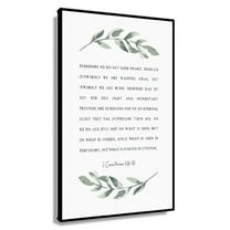 2 Corinthians 4 16-18 Bible Verse Wall Art Botanical Scripture Print Christian Wall Art Home Decor Baptism Gift Poster Landscape Printed Canvas