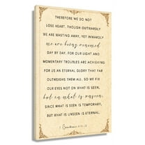 2 Corinthians 4 16-18 Bible Verse Wall Decor For Room Canvas Painting Canvas Print Artwork For Bedroom Unframed 12x18 in