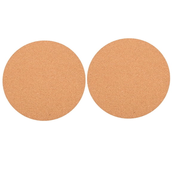 2 Cork Mats, Round Coasters, Pad for Crafts (8in)