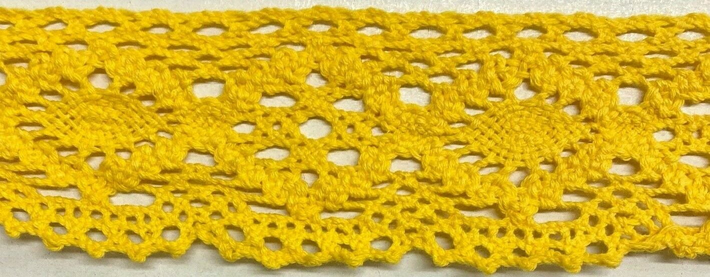 2" Cotton Cluny Lace Trimming - 12 Total Yards - MADE IN USA!