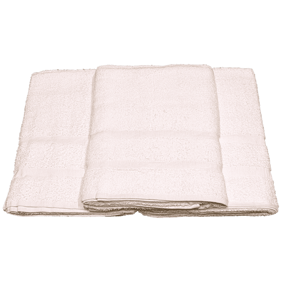 2 Count 100% Cotton Beach Pool Spa Towels | Solid White | 36" x 68"