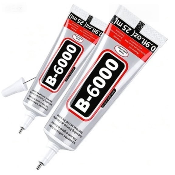 2 Count 110ml B6000 Clear Multi-Purpose Adhesive Craft Glue, Precision Tip Design for Rhinestones Inlay, Jewelry Making, Phone Repair, Fabric, Wood and DIY Art Projects