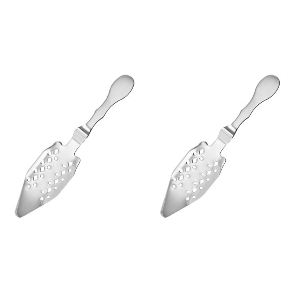 2 Count Absinthe Colander Metal Spoons for Strainer Filter Stainless Steel