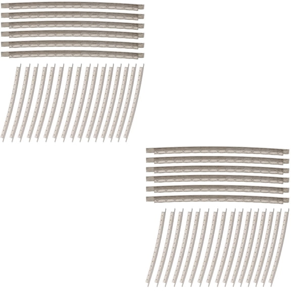 2 Count Acoustic Guitar Frets Double Electric Guitars Silver