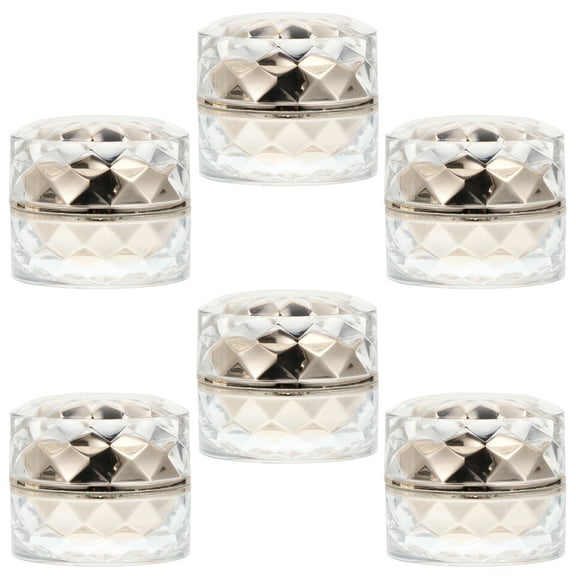 2 Count Acrylic Cream Box Jars .jar Glass Lid Long-lasting Containers