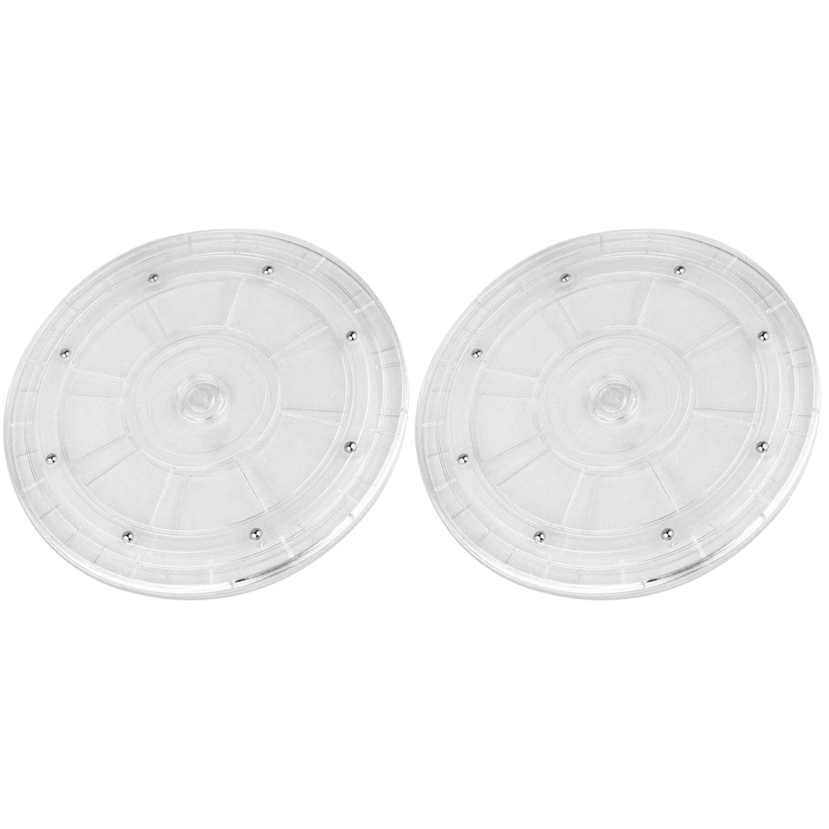 2 Count Acrylic Turntable Jewelry Holder Spice Turntable Rotating