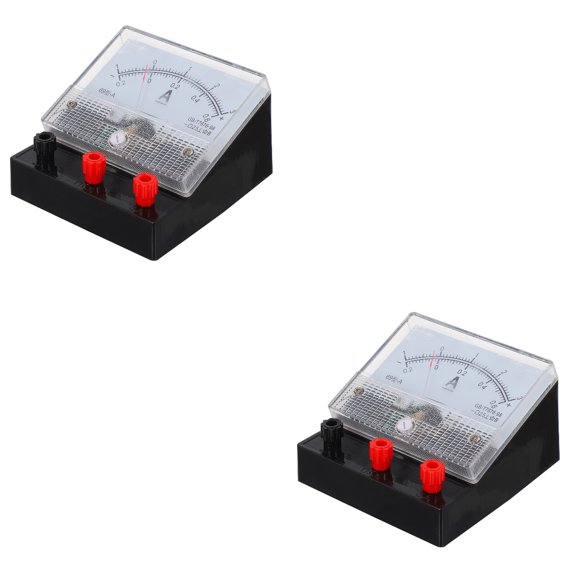 2 Count Ampere Meter Plastic Ammeter Cable Electrical Student Child