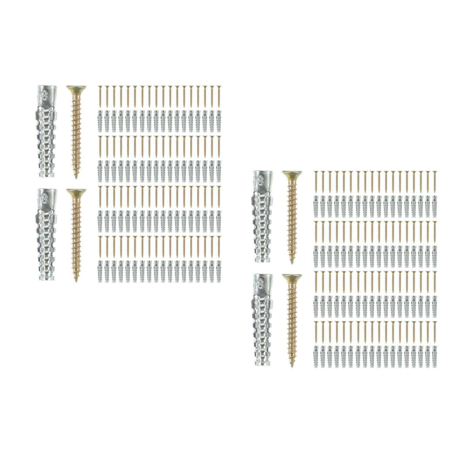2 Pack Heavy Duty Steel Sheetrock Wall Anchors with Screws, 4x0.9x0.9 cm, Strong Support for Drywall and Wall Mounting