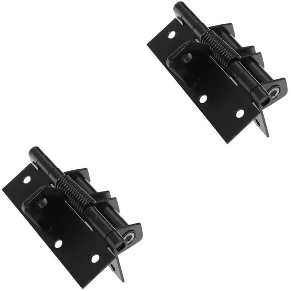 2 Count Automatic Closing Hinge Portable Locks Security Hinges Matte Black Door