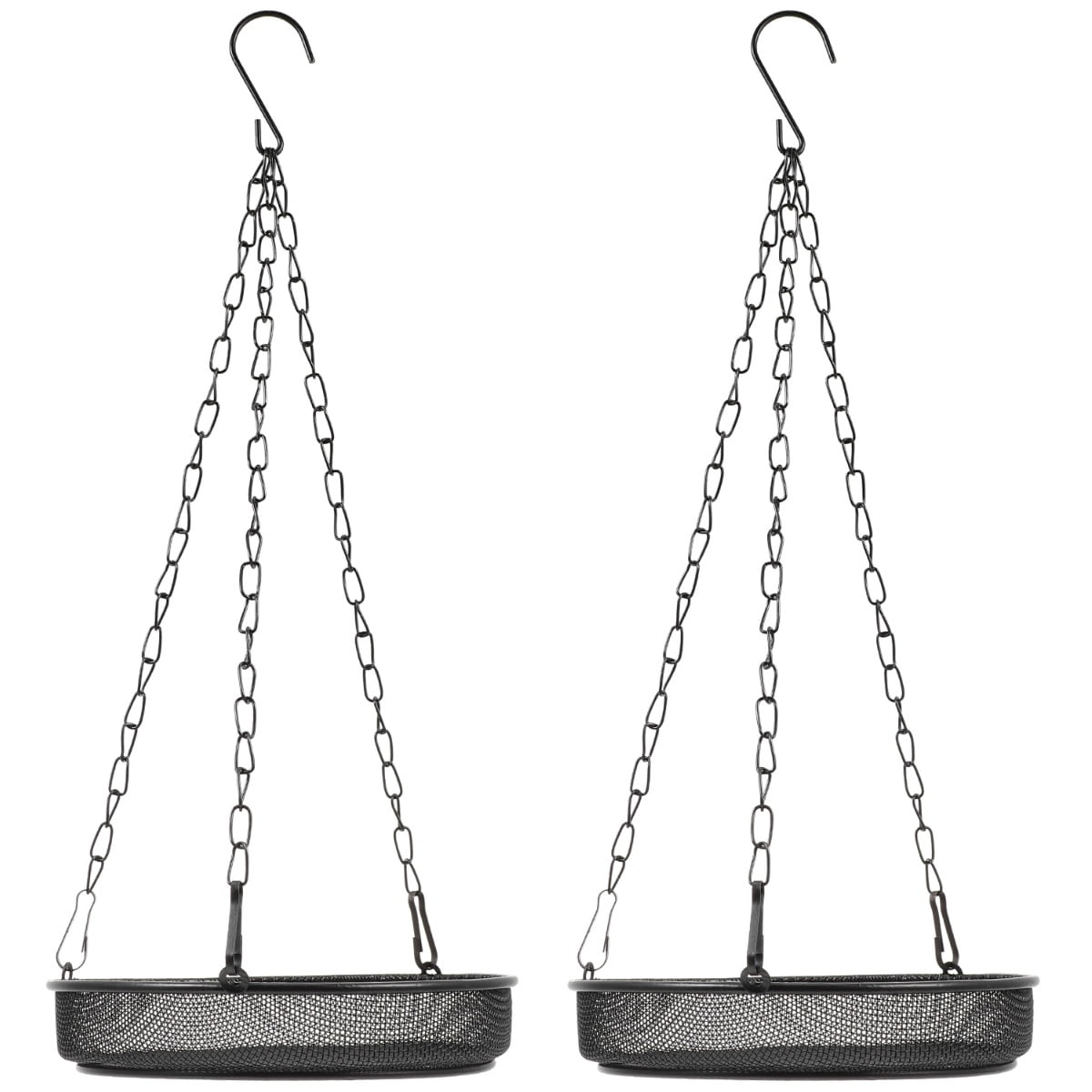 2 Count Bird Feeders for Outdoors Jelly Hanging Supplies Water Cups Mesh Design Steel