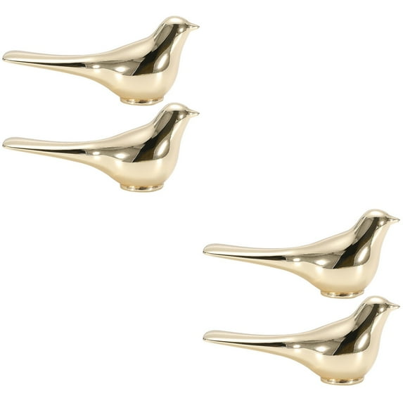 2 Count Bird Shaped Door Pulls Magnets Cabinet Handles Golden