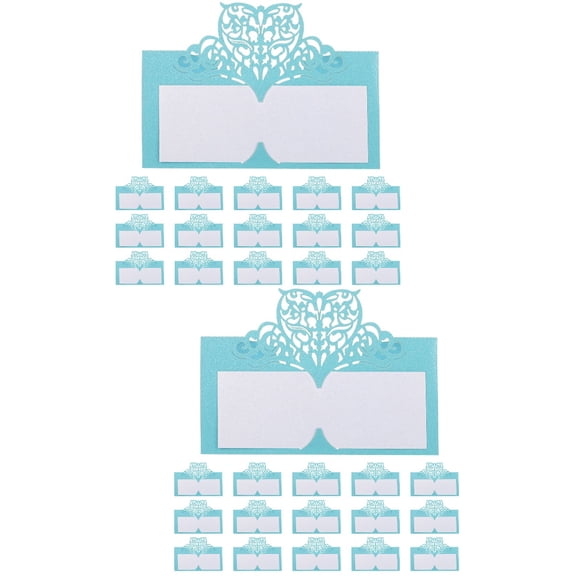 2 Count Blue Table Place Name Cards Centerpieces Wedding Place Cards 10*10cm