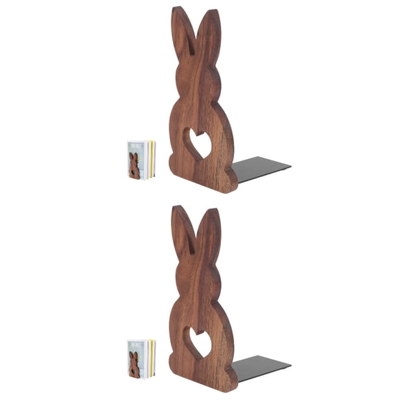 Set of 2 Fun Cartoon Bookends for Kids' Books - Holder for Children's Room, Study, or Classroom Organization