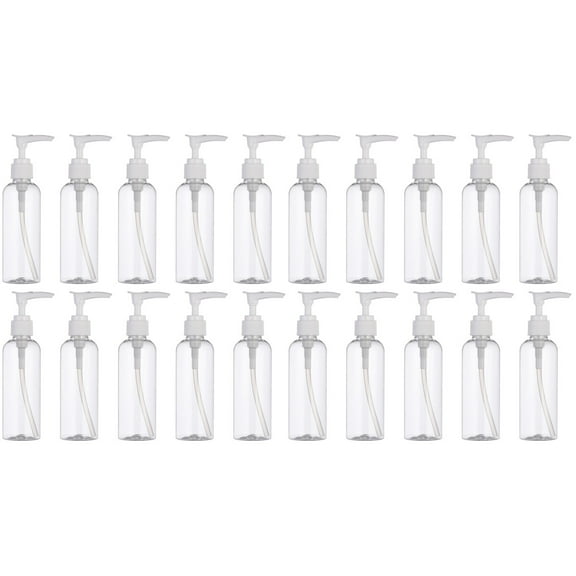 2 Count Bottle with Pump Lotion Coffee Syrup Dispenser Jar Travel Transparent