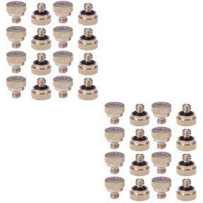 2 Count Brass Misting Nozzle Mister Replacements Boomless Sprayer Garden Atomizing Yellow
