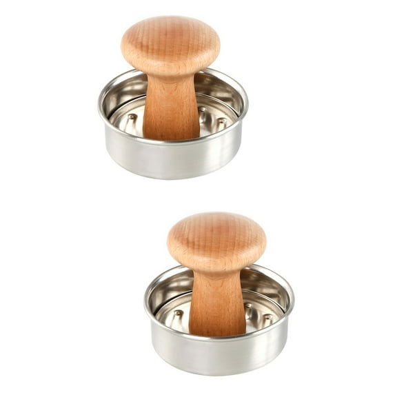 2 Count Burger Press Hamburger Patty Maker Round Meat Press for Homemade Burgers and Sandwiches
