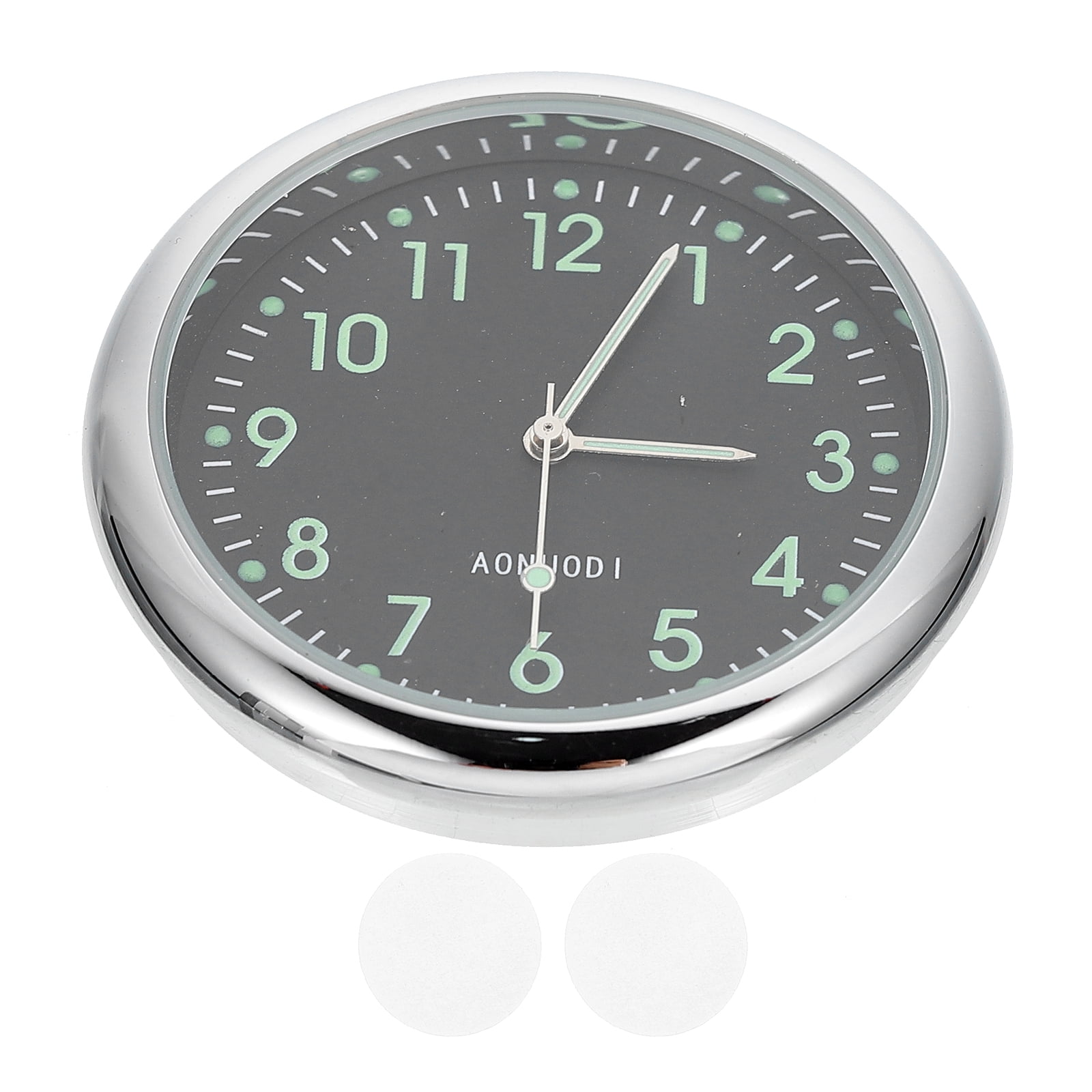 2 Count Car Digital Clock Stick on Clocks Decor One-button Start Mini Dash Watches