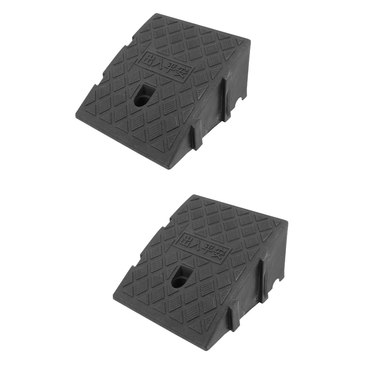 2 Count Car Ramps Mat Dip Threshold for Wheelchair Curb Black - Walmart.com
