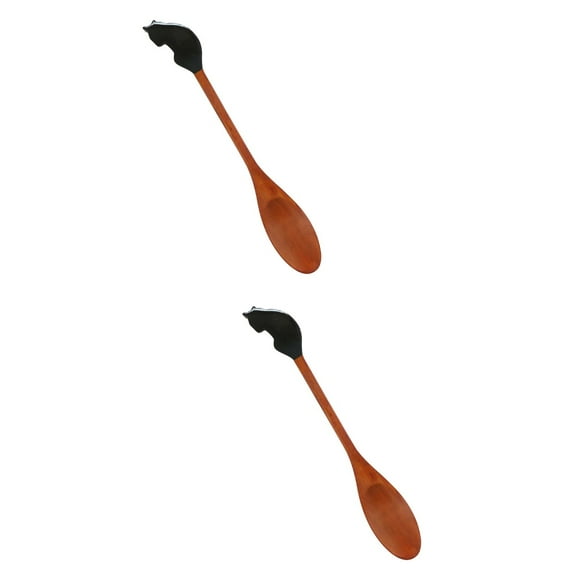 2 Count Cat Spoons for Tea Coffee Automatic Serving Utensils