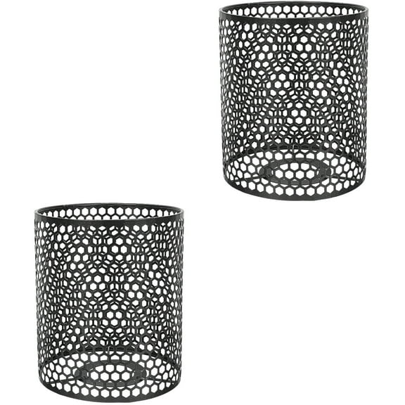 2 Count Ceiling Lamp Lampshade Cover Fan Vintage Wicker Black