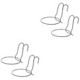 thumbnail image 1 of 2 Count Cellophane Decoration Coat Hanger Wall Hanging Flower Stand Basket Rack, 1 of 8