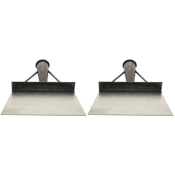 FENGGUIQU 2-Pack Metal Poultry Manure Shovel Flat Design Farm Cleaning Tool for Farmers