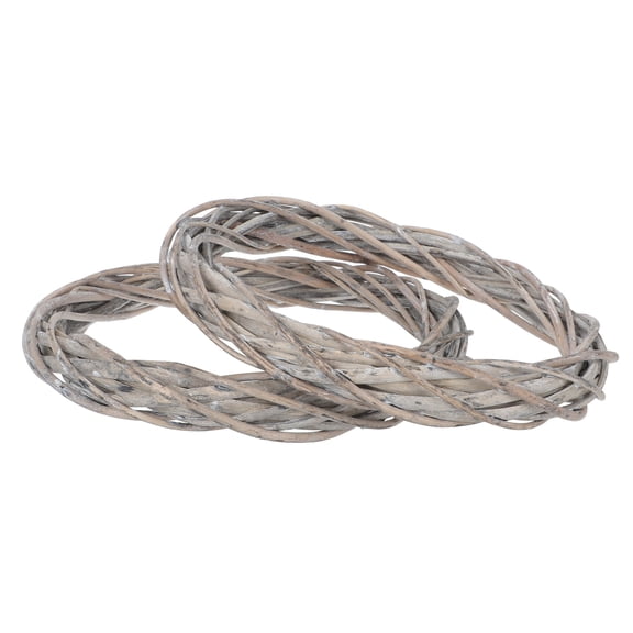 2 Count Christmas Wreath Prop Home Decor Wealth-catching Decoration Grey